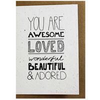 Growing Paper You Are Awesome Greeting Card